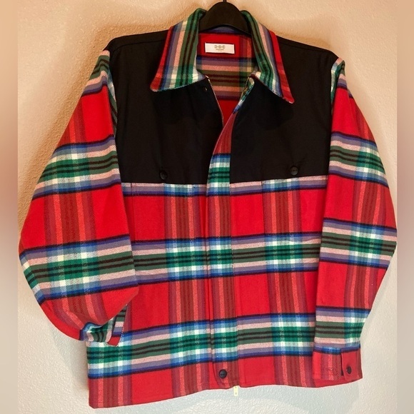 Hoorsenbuhs~NWOT~Unisex 100% Cotton Custom Plaid Flannel Ranger Jacket~Size M